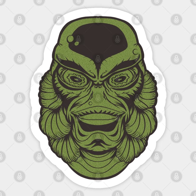 Gillman Smile Sticker by Doc Multiverse Designs